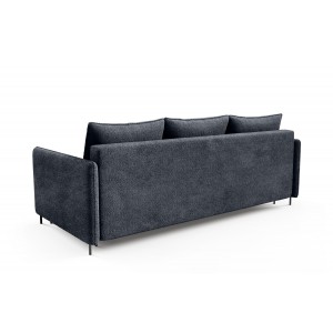 BELIS BOUCLE Dreisitzer-Sofa in navyblau mit Schlaffunktion 3/9