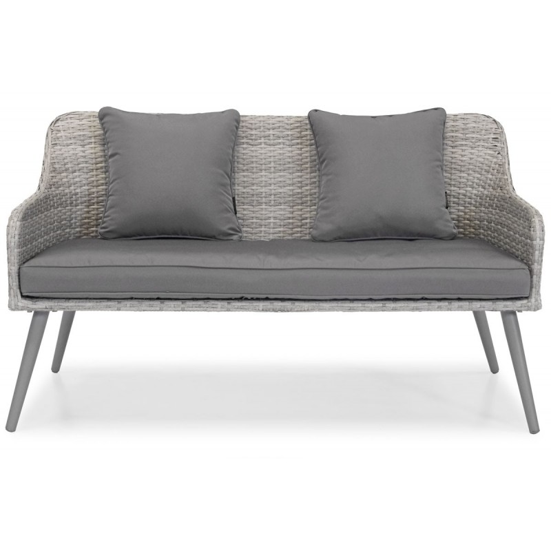 Elegante Gartenmöbel 4er Set Lounge Tisch Couchtisch Sofa Sessel MOKKA Grau 7/9