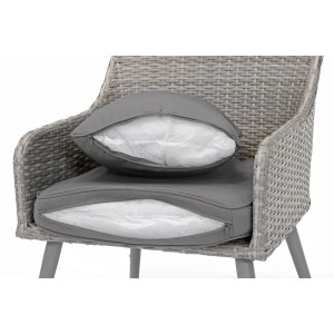 Elegante Gartenmöbel 4er Set Lounge Tisch Couchtisch Sofa Sessel MOKKA Grau 8/9