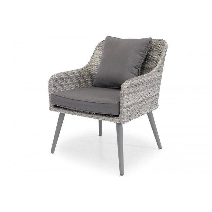 Elegante Gartenmöbel 4er Set Lounge Tisch Couchtisch Sofa Sessel MOKKA Grau