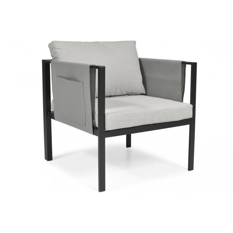 Modernes Gartenmöbel-Set Sofa Couchtisch Sessel-Set IBIZA Grau 5/9