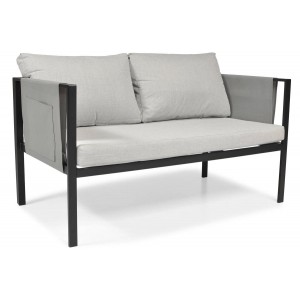 Modernes Gartenmöbel-Set Sofa Couchtisch Sessel-Set IBIZA Grau 7/9