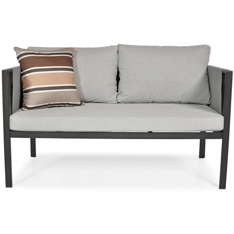 Modernes Gartenmöbel-Set Sofa Couchtisch Sessel-Set IBIZA Grau 8/9