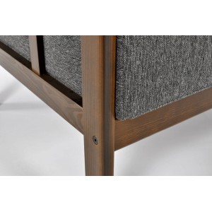 Graphitfarbenes Gartensofa EDEN 2 auf einem Holzgestell. 4/9