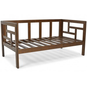 Graphitfarbenes Gartensofa EDEN 2 auf einem Holzgestell. 6/9