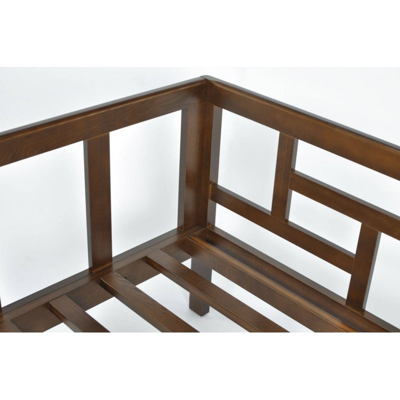 Graphitfarbenes Gartensofa EDEN 2 auf einem Holzgestell. 8/9