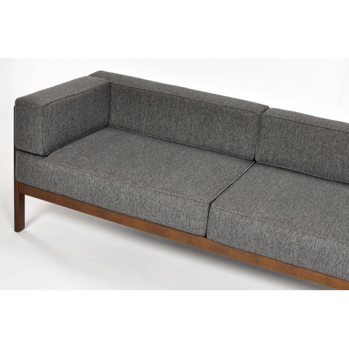 Dreisitziges Gartensofa EDEN 3 mit graphitfarbenem Sitz