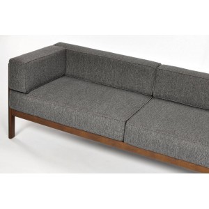 Dreisitziges Gartensofa EDEN 3 mit graphitfarbenem Sitz 7/9