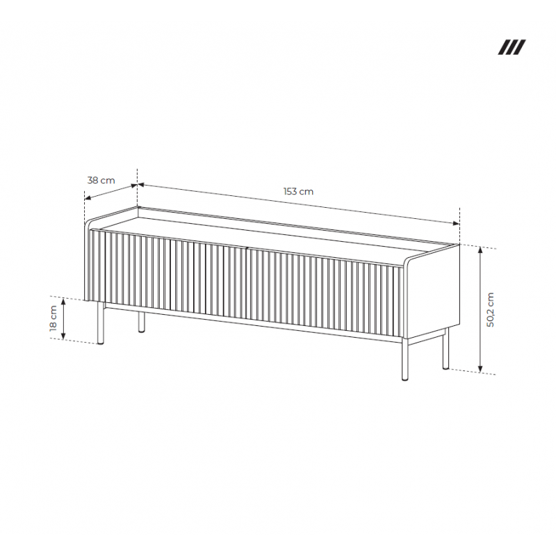 Moderner RTV LEVANT-Schrank in Beige 5/9
