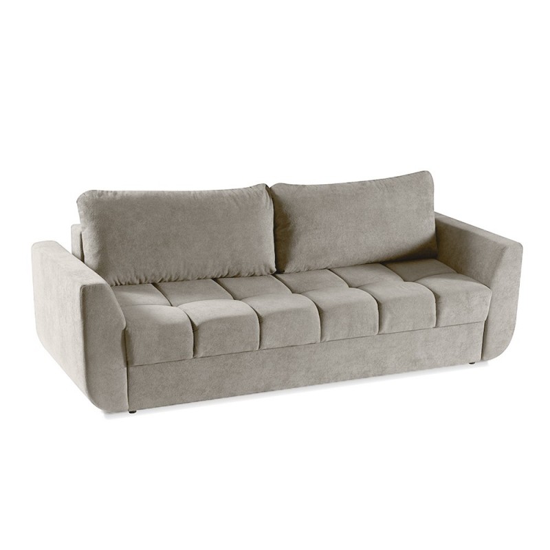 Modernes DELTA Sofa Funktionssofa mit Staukasten und Schlaffunktion Ecru 1/9