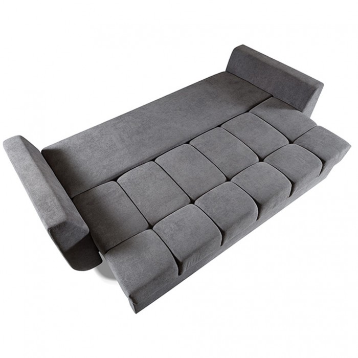 Modernes DELTA Sofa Funktionssofa mit Staukasten und Schlaffunktion Ecru