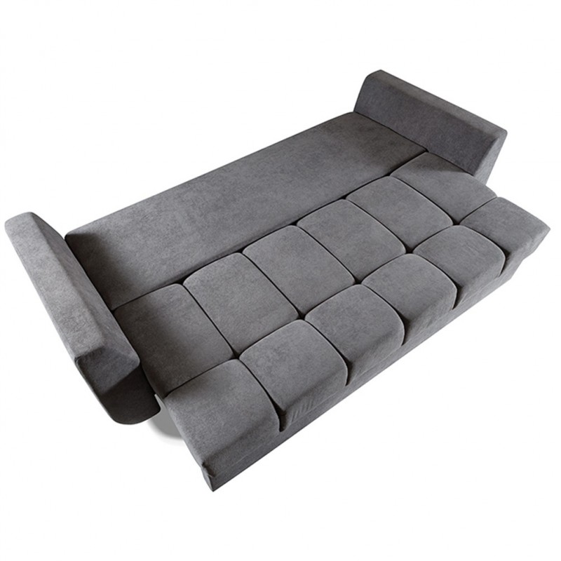 Modernes DELTA Sofa Funktionssofa mit Staukasten und Schlaffunktion Ecru 5/9