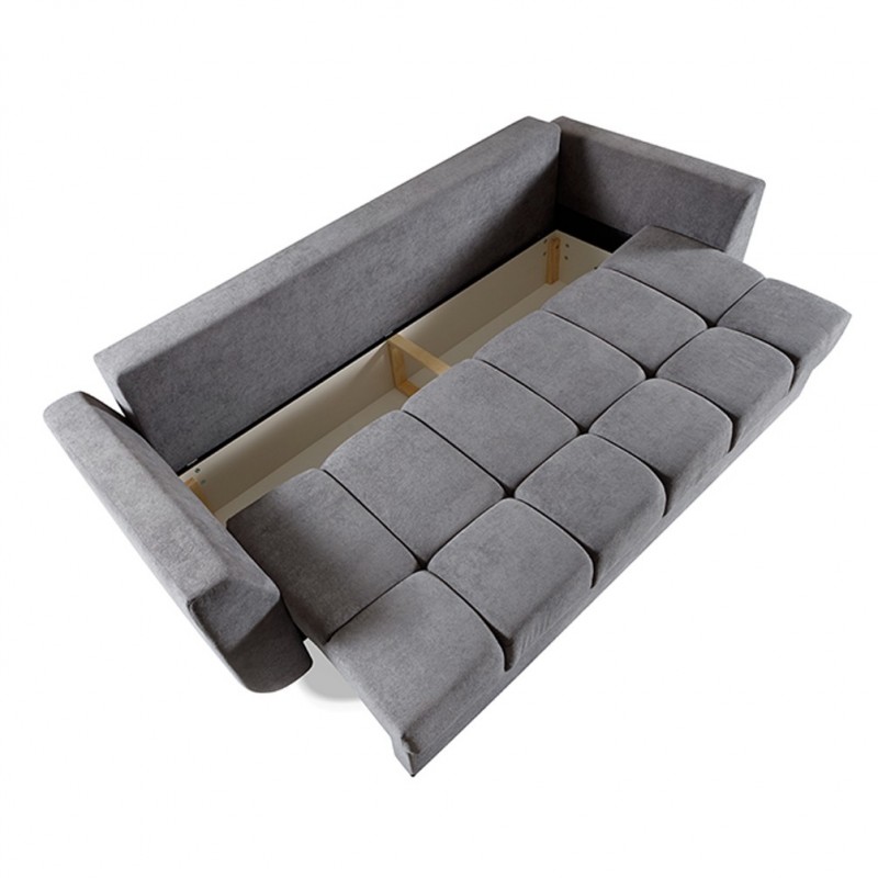 Modernes DELTA Sofa Funktionssofa mit Staukasten und Schlaffunktion Ecru 6/9