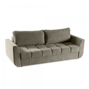 Modernes DELTA Schlafsofa mit Staukasten und Schlaffunktion Beige 1/9