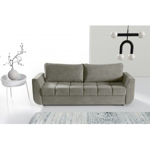 Modernes DELTA Schlafsofa mit Staukasten und Schlaffunktion Beige 2/9