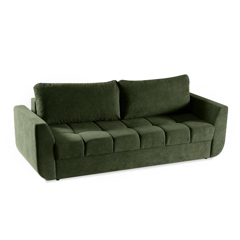 Elegantes DELTA Schlafsofa mit Staukasten und Schlaffunktion Grün 1/9