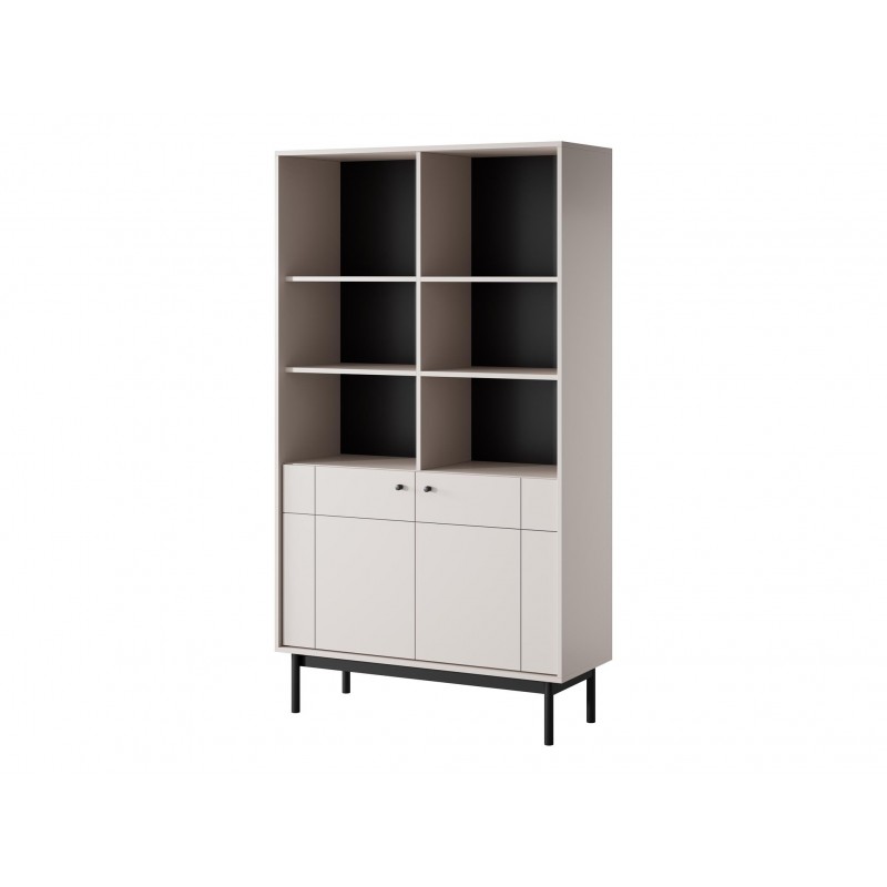 Hochbeiniges Bücherregal für das Wohnzimmer PANDA Cashmere 1/9