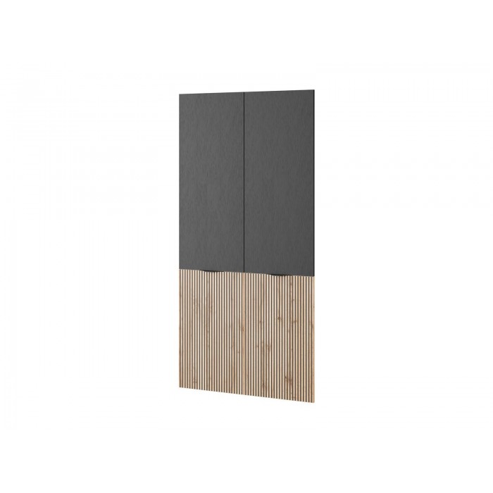SANDBOX SENTINO Drehschrank 100cm elegant Schwarz + Eiche Wotan