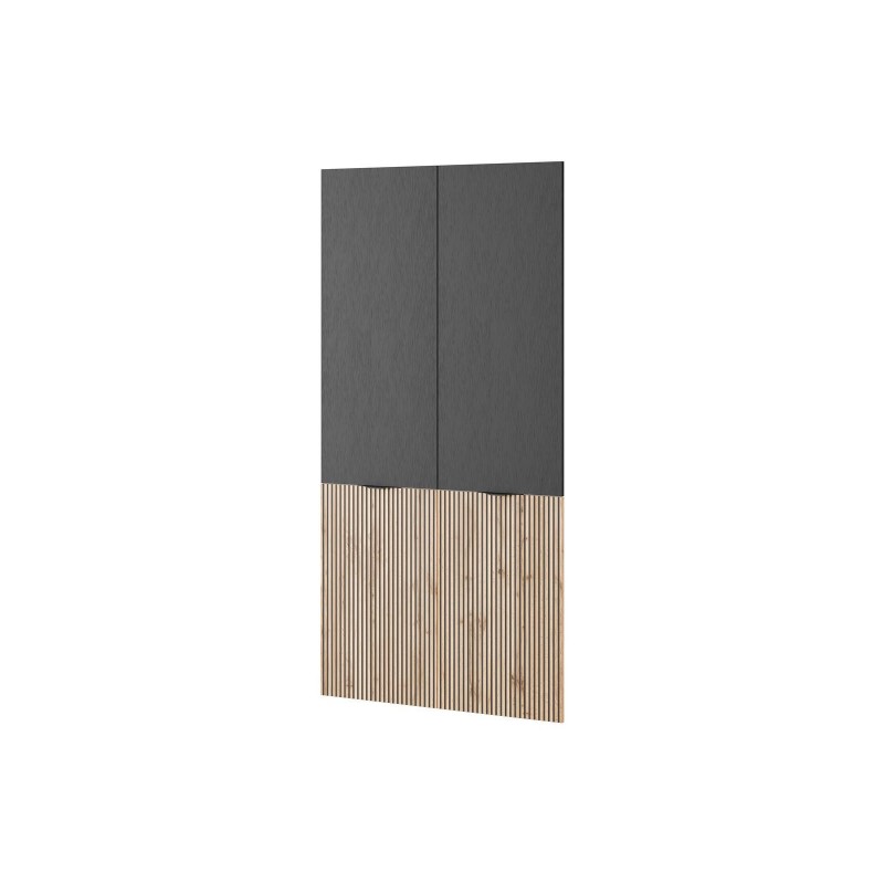 SANDBOX SENTINO Drehschrank 100cm elegant Schwarz + Eiche Wotan 3/9