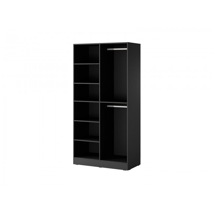 SANDBOX SENTINO Drehschrank 100cm elegant Schwarz + Eiche Wotan