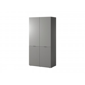 Grauer SANDBOX NOVA Drehbarer geriffelter Kleiderschrank mit 100cm Stange 1/9