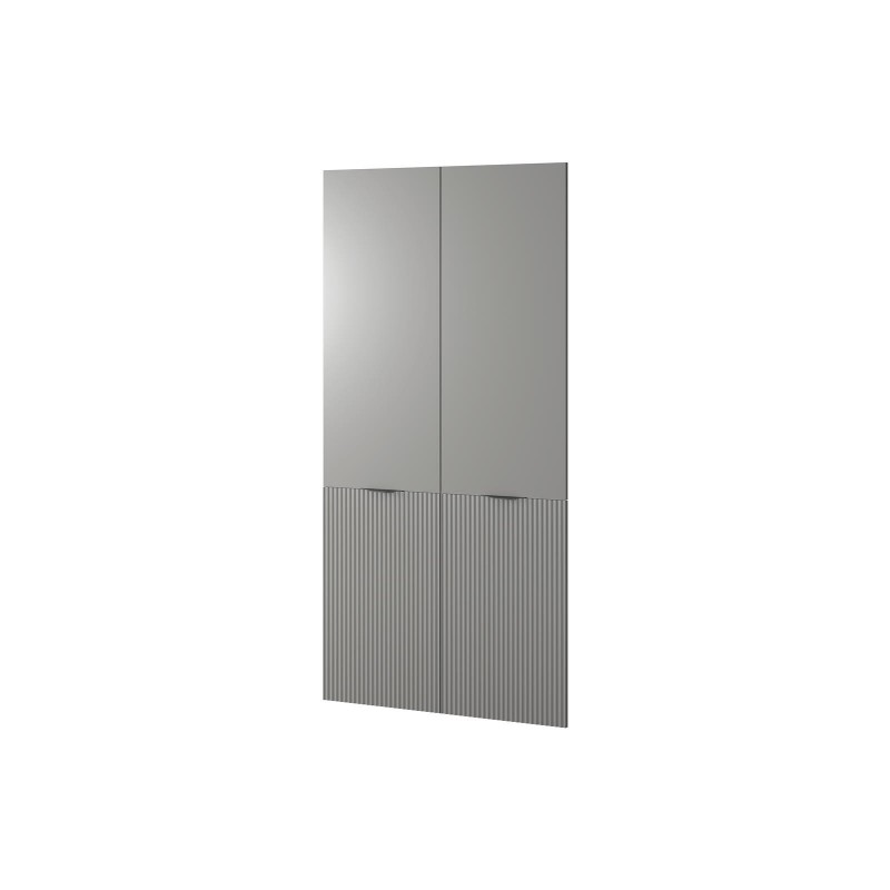 Grauer SANDBOX NOVA Drehbarer geriffelter Kleiderschrank mit 100cm Stange 5/9