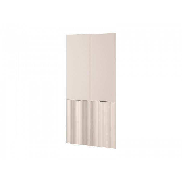 Beige SANDBOX NOVA kippbarer geriffelter Kleiderschrank mit 100cm Stange