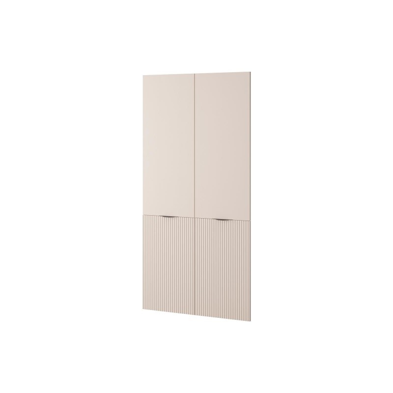 Beige SANDBOX NOVA kippbarer geriffelter Kleiderschrank mit 100cm Stange 5/9