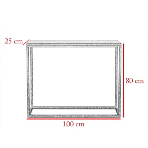 Konsole für Flur elegante Schminktisch WELL100cm Wotan mit  Verchromtbeinen 2/9