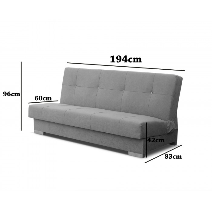 Elegantes graues Loungesofa SILK