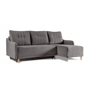 Klappbares Schlafsofa mit Kissen DORIS Grau 1/9