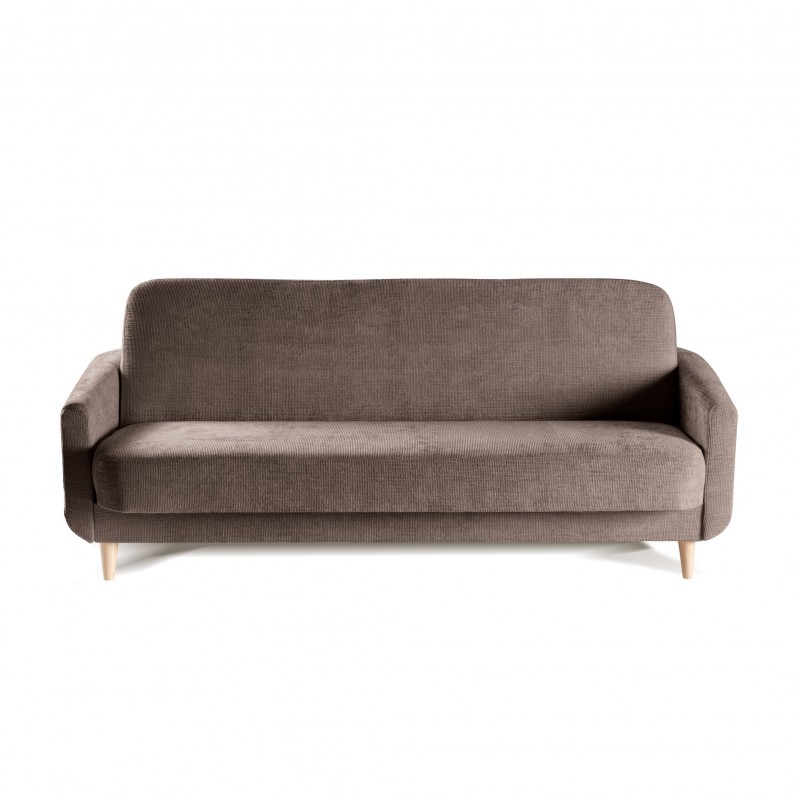 Komfortables Sofa mit Schlaffunktion BLANCO Braun Sofa mit Bettzeugfach 2/9