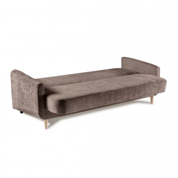 Komfortables Sofa mit Schlaffunktion BLANCO Braun Sofa mit Bettzeugfach