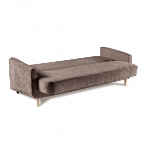 Komfortables Sofa mit Schlaffunktion BLANCO Braun Sofa mit Bettzeugfach 4/9