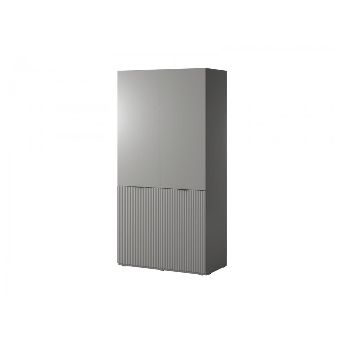 Satz von 3 modularen Schränken SANDBOX 2X NOVA Grau + FLUTES