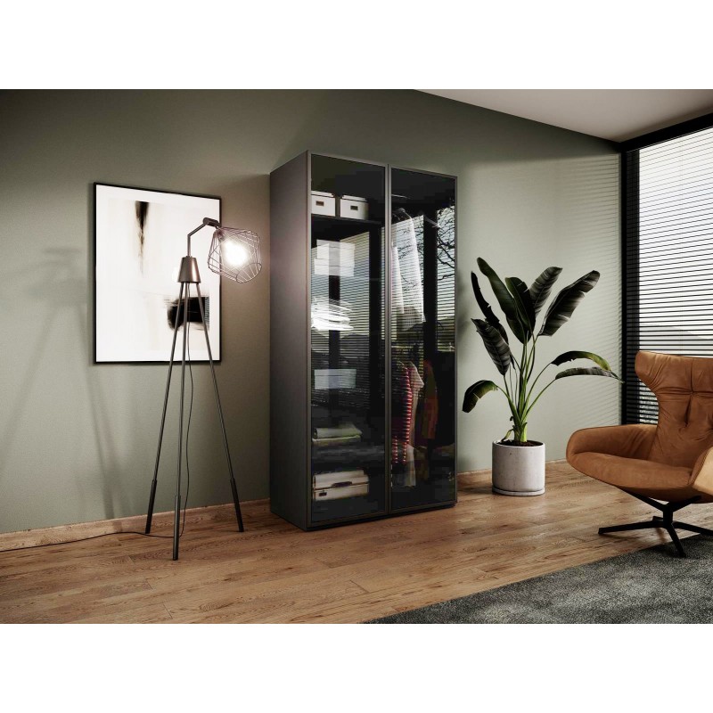 Satz von 3 modularen Schränken SANDBOX 2X ANTISOL + NOVA schwarz mit LED-Beleuchtung 2/9