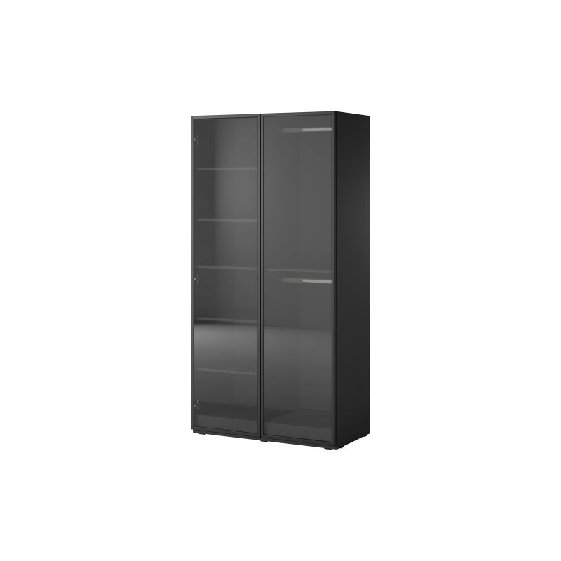 Satz von 3 modularen Schränken SANDBOX 2X ANTISOL + NOVA schwarz mit LED-Beleuchtung 3/9