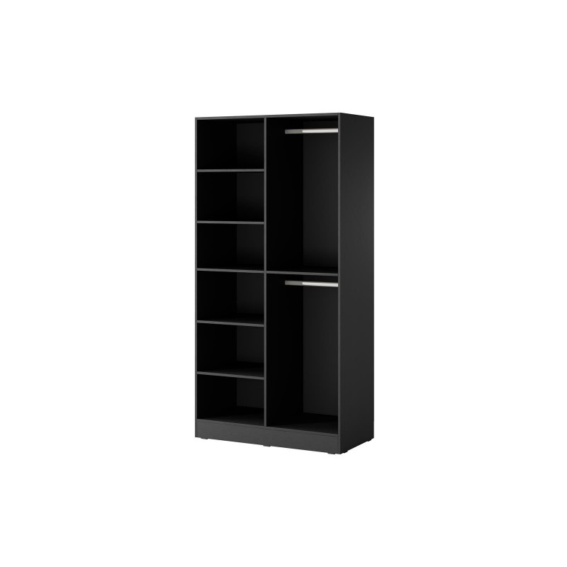 Satz von 3 modularen Schränken SANDBOX 2X ANTISOL + NOVA schwarz mit LED-Beleuchtung 8/9