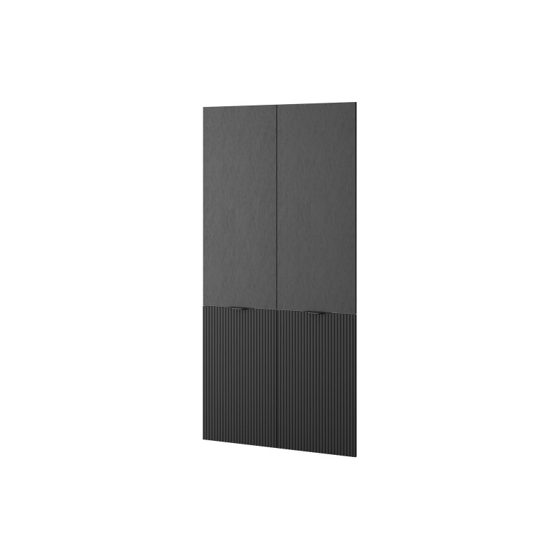 Satz von 3 modularen Schränken SANDBOX 2X ANTISOL + NOVA schwarz mit LED-Beleuchtung 9/9