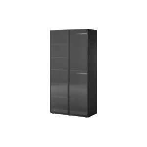 Satz von 3 modularen Schränken SANDBOX FLUTES + NOVA schwarz + ANTISOL mit LED-Beleuchtung 3/9