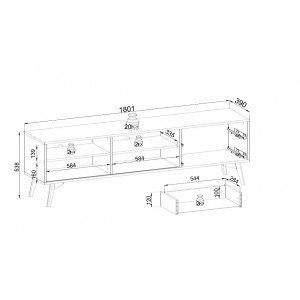 Stilvoller RTV-Schrank für moderne Innenräume SWIFT 3/9