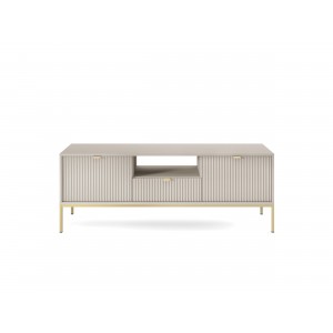 Beige Loft RTV Schrank für TV Nova Gold Metallrahmen 2/9