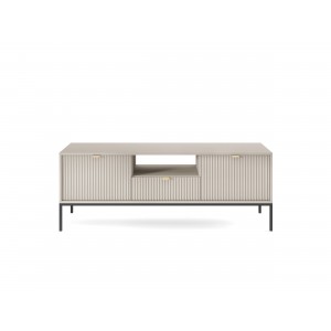 Beige Loft RTV Schrank für TV Nova Schwarzer Metallrahmen 2/9