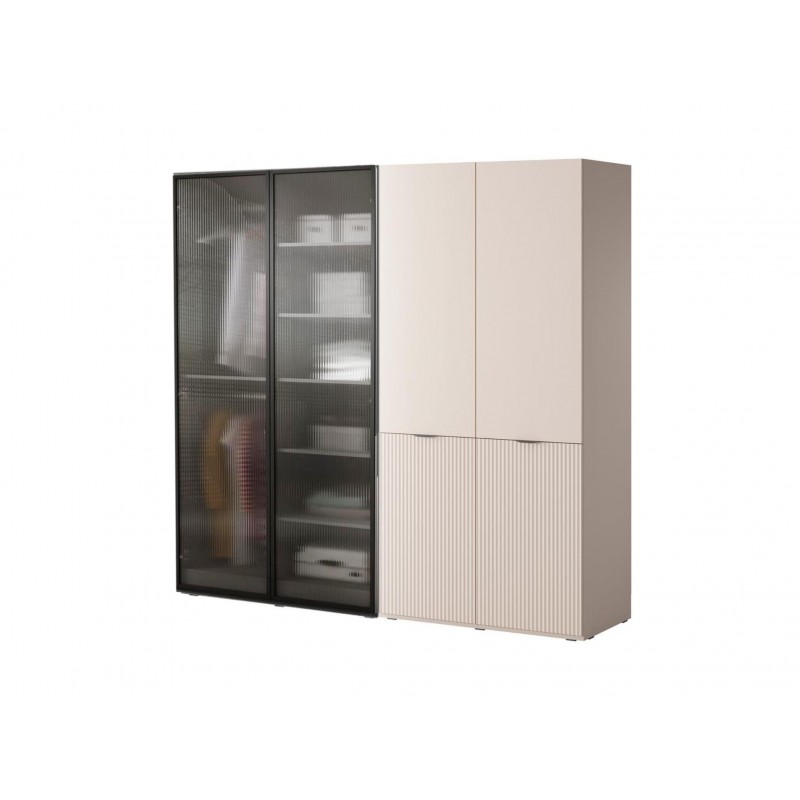 2er-Set SANDBOX NOVA Beige + FLUTES Schränke