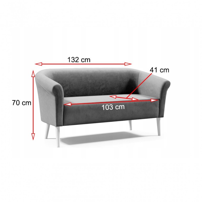 Modernes Polstersofa PERO 2 - schwarz / R100 2/9