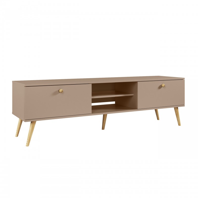 RTV-Schrank TV-Tisch Fernsehtisch TV Lowboard Tisch String Griffe Boho für das Wohnzimmer IKON 170 cm Beige Macchiato IKON 1/9