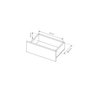 Schrank mit LED-Beleuchtung LANGO 150cm Schwarz + Eiche Evoke 7/9