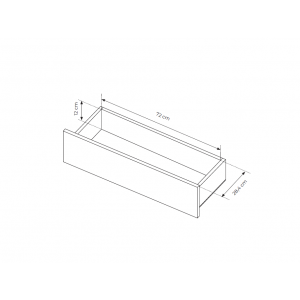 Breite Kommode mit LED-Beleuchtung LANGO 180cm Schwarz + Eiche Evoke 7/9