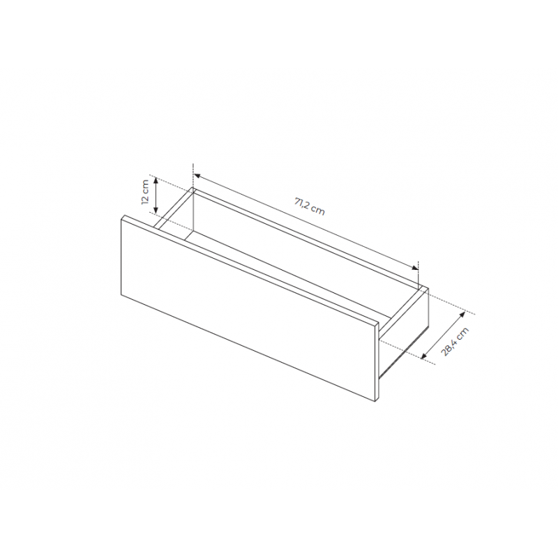 Wohnzimmer Couchtisch Bank mit Schublade LANGO Schwarz + Eiche Evoke 6/9