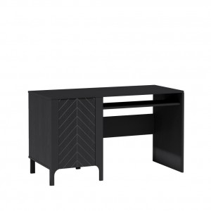 Eleganter Schreibtisch Schwarz LUMI für das Schlafzimmer 1/9